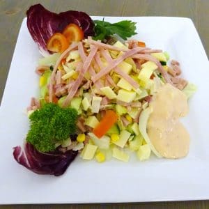 salat ost og skinke