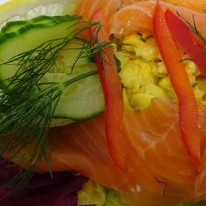 Røkt ørret med eggerøre