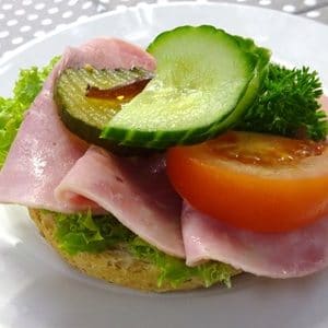 rundstykke skinke