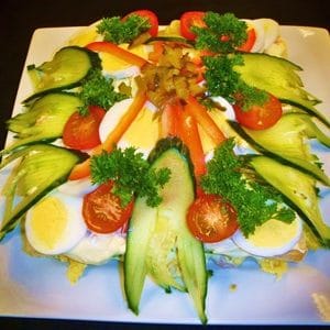 smørbrødkake med egg